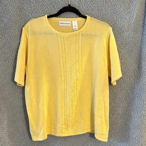 Alfred Dunner Sunny Yellow Knit Blouse